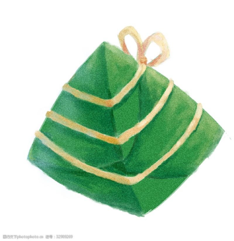 绿色的粽子装饰插画