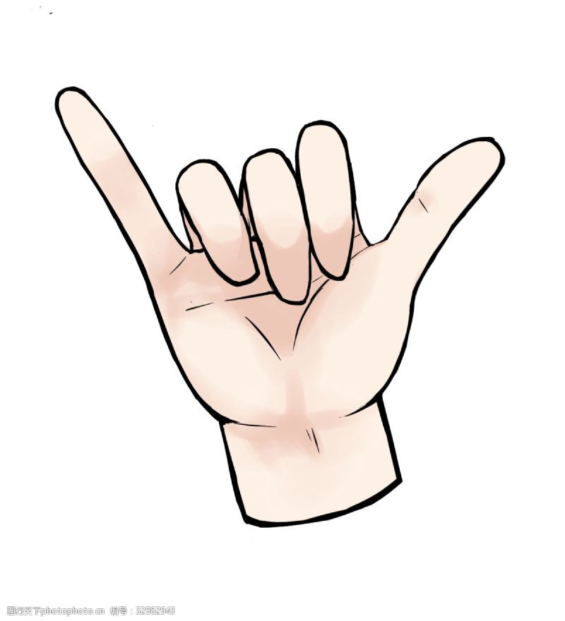 數字六的手勢插畫圖片免費下載_數字六的手勢插畫素材_數字六的手勢插畫模板-圖行天下素材網