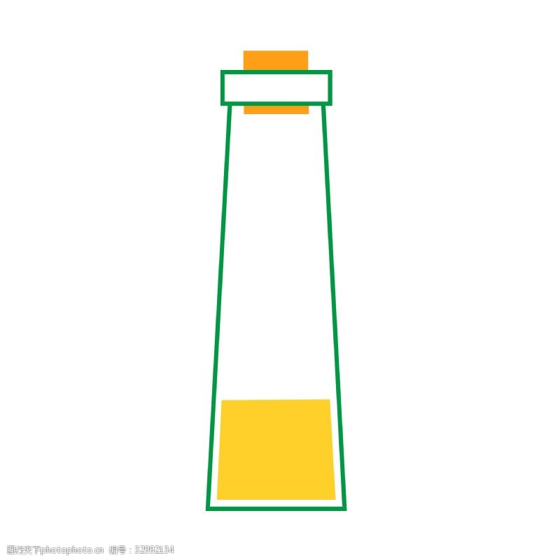 反玻璃器皿和黄色液体