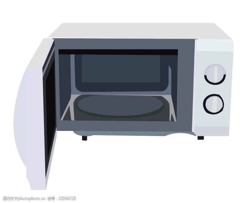厨房小电器厨房用品微波炉插画