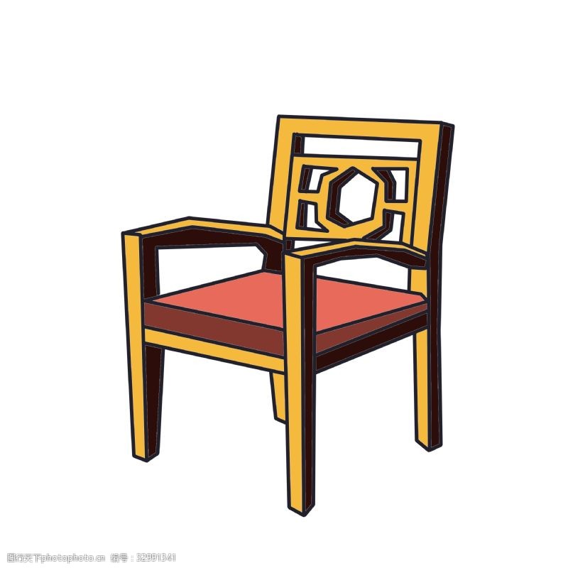 漂亮家具家具椅子装饰插画