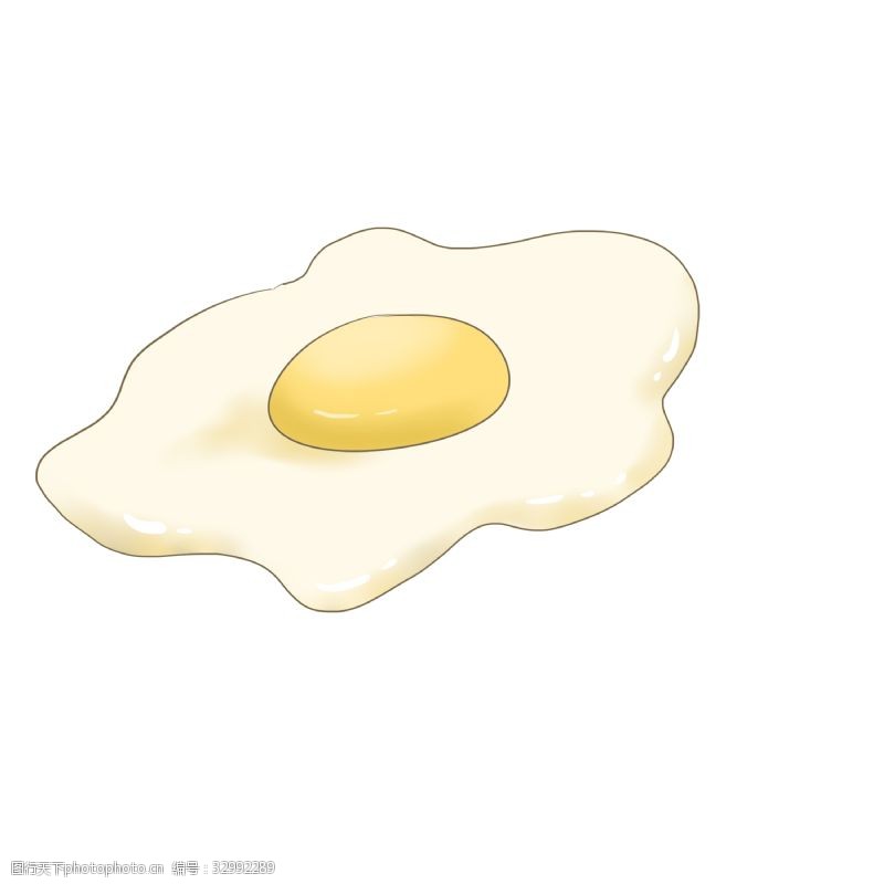 一个鸡蛋一个荷包蛋的插画