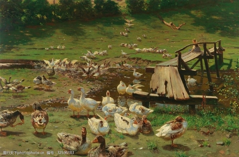 19世纪油画阿道183夫斯作品