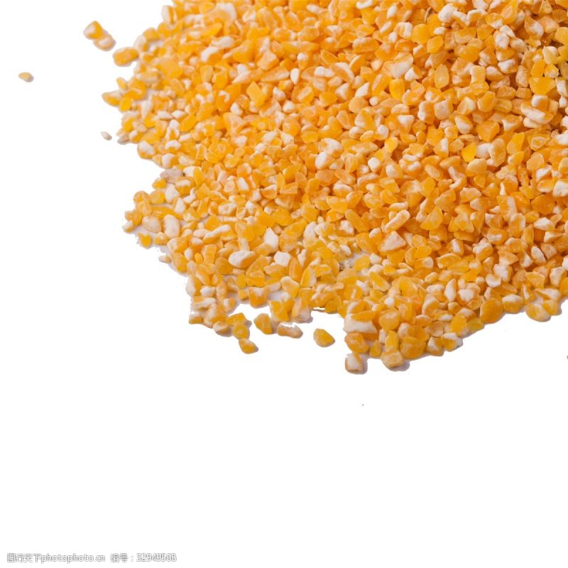 玉米碎黄色的小米免抠图