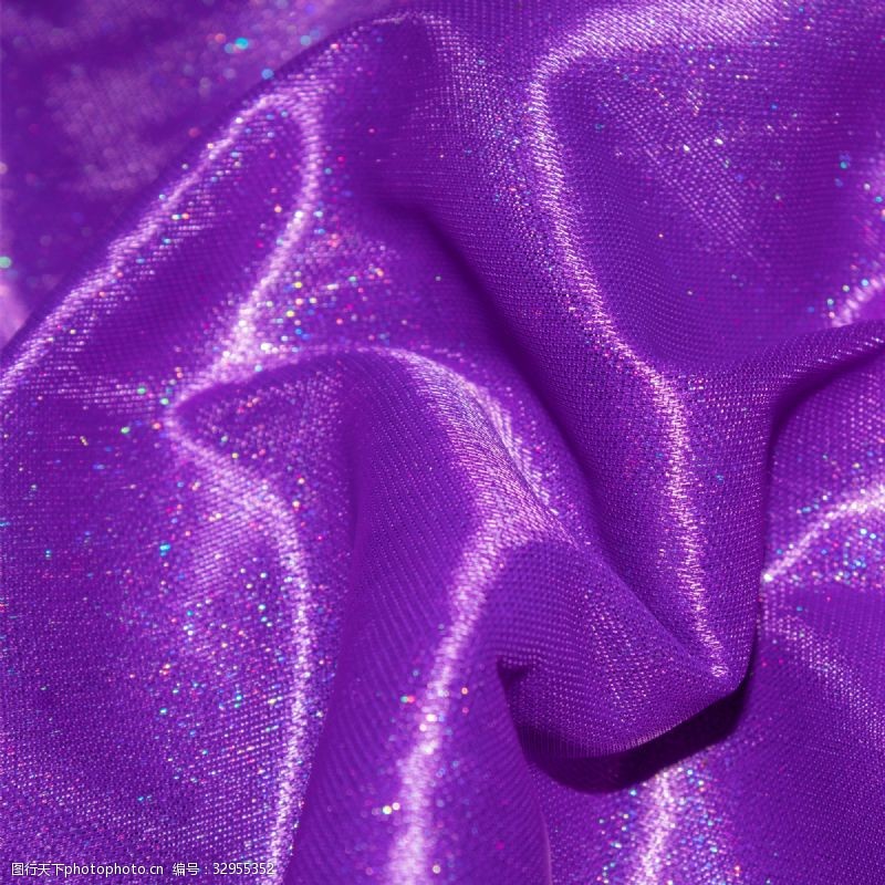 紫色闪光布料细节图实拍