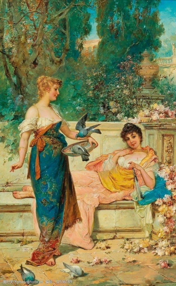 19世纪油画汉斯183扎兹卡作品