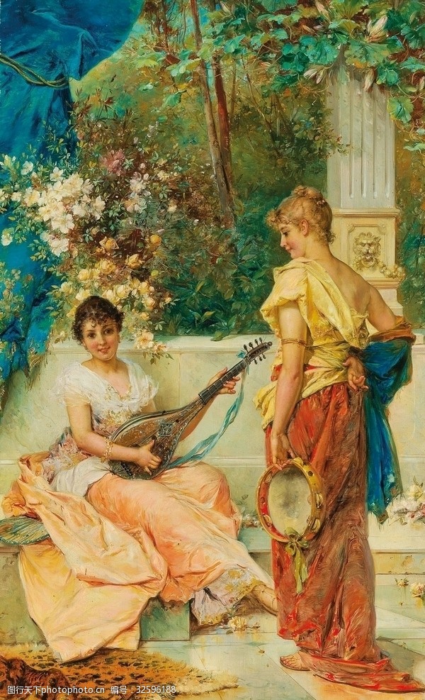 19世纪油画汉斯183扎兹卡作品