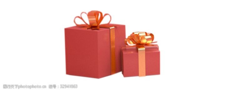 彩色的礼盒两个包装精致的礼盒png素材
