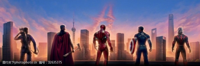 美国队长复仇者联盟4超级英雄到上海