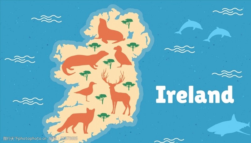海洋生物爱尔兰动物地区