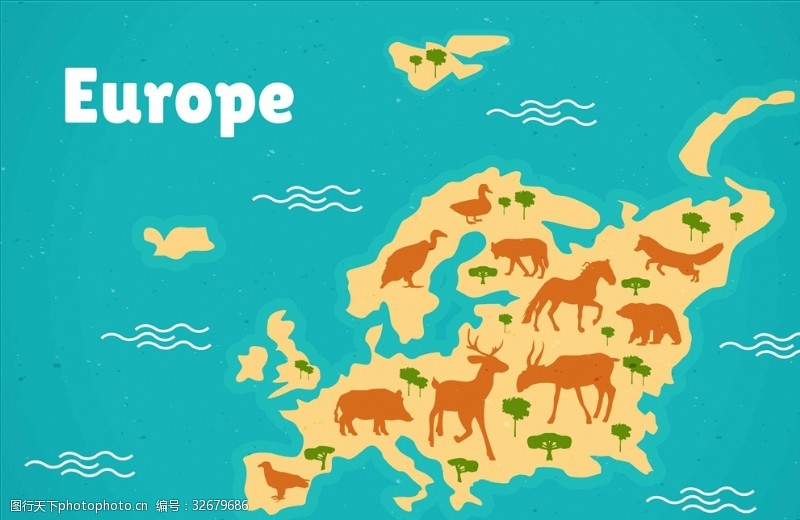 map欧洲动物地区