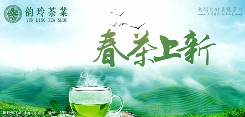 新上市茶叶茶叶促销海报
