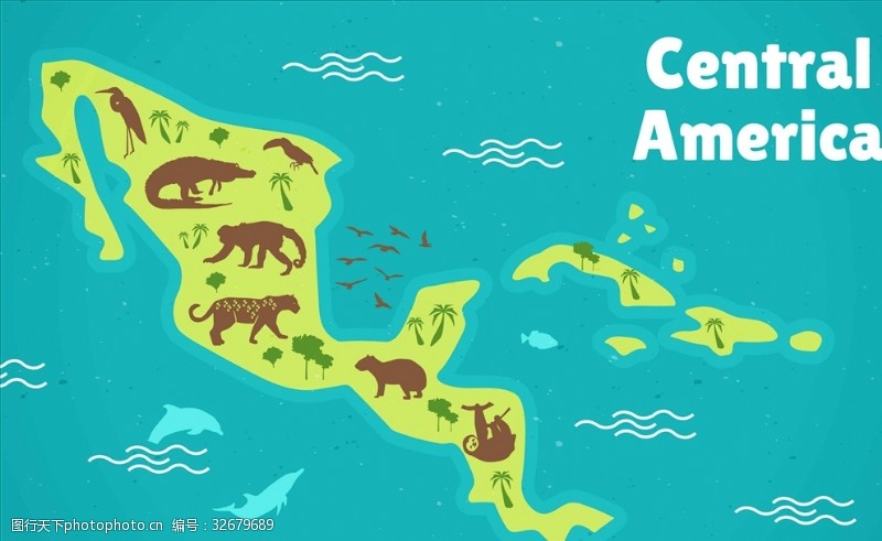 map美洲动物地区
