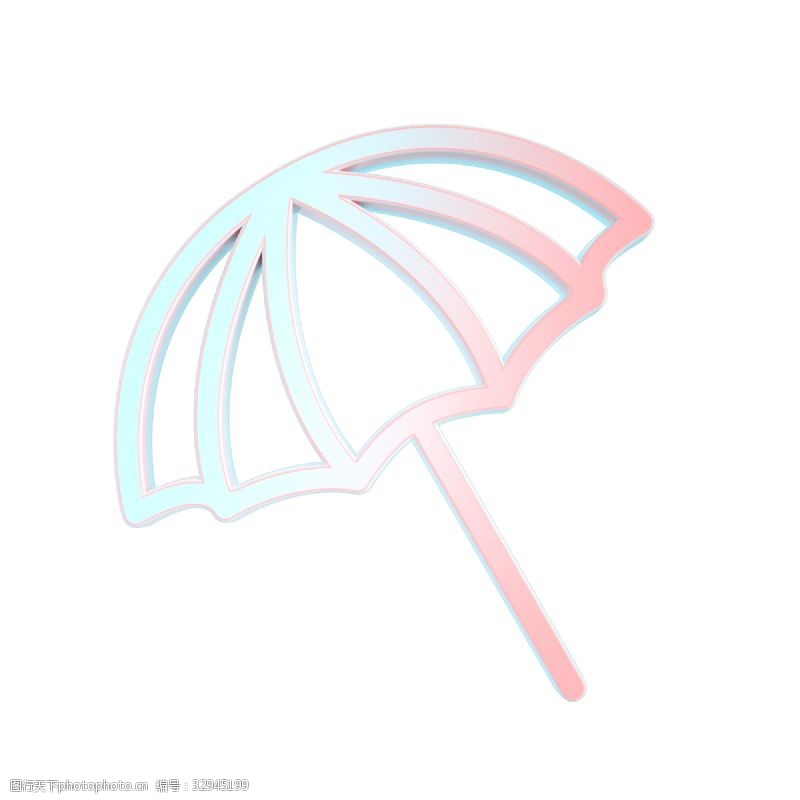 常用图标夏日遮阳伞图标
