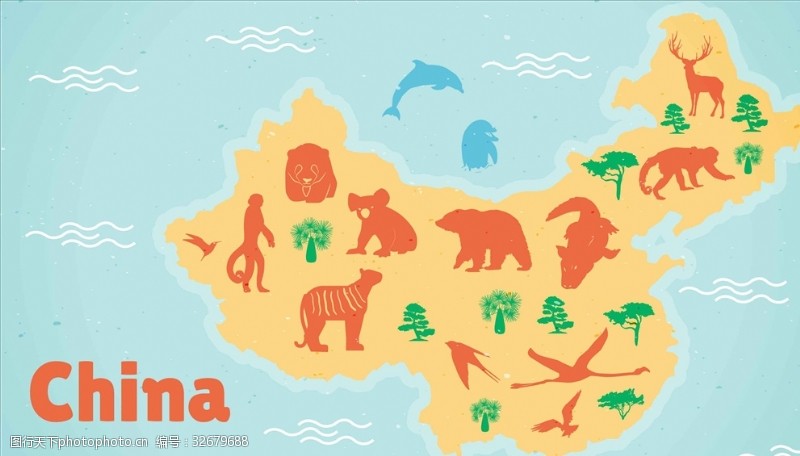 map中国动物地区