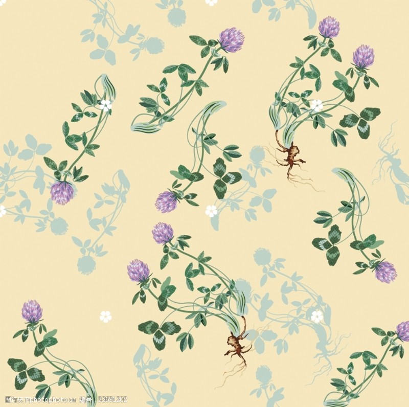 方格紫色小花植物图谱