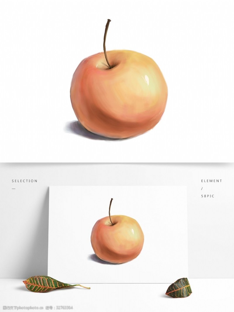 apple手绘苹果插图图案