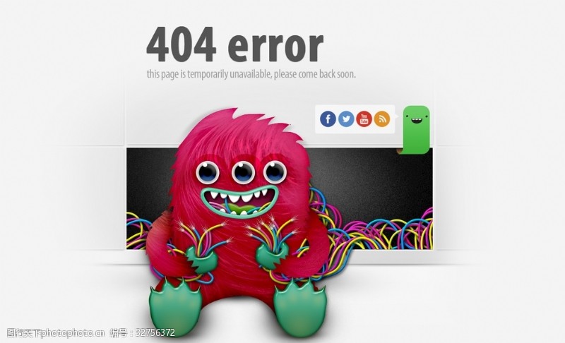 颜色差404错误界面