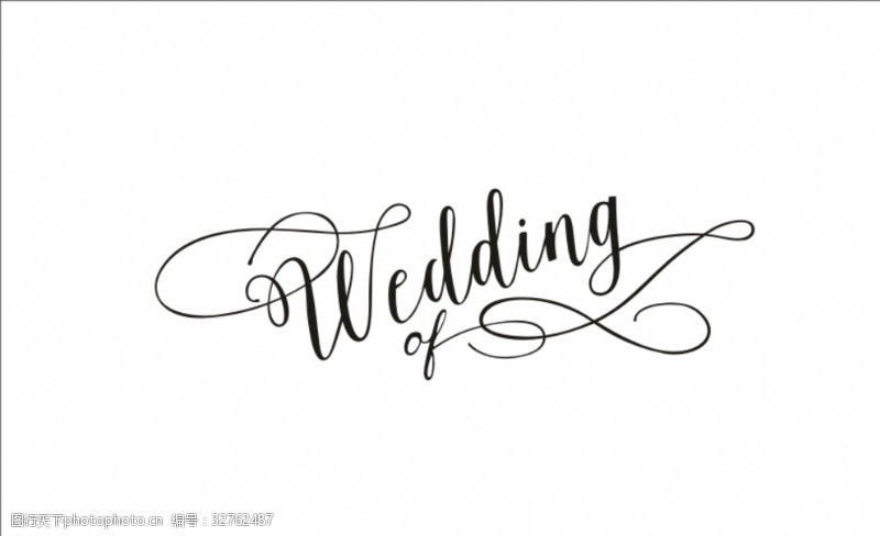 wedding婚礼字体