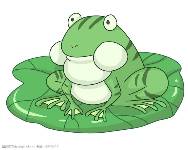 绿色青蛙绿色立体青蛙叶子