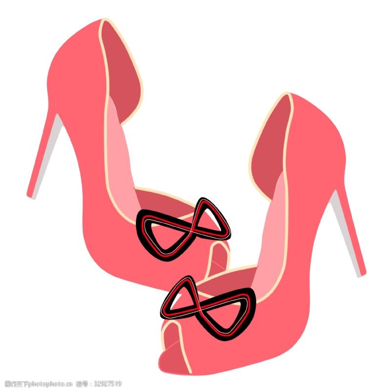 绑带鞋红色女式凉鞋