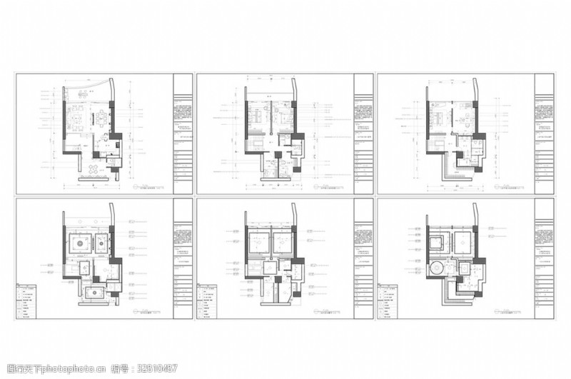 别墅平面方案欧式别墅装修CAD图纸