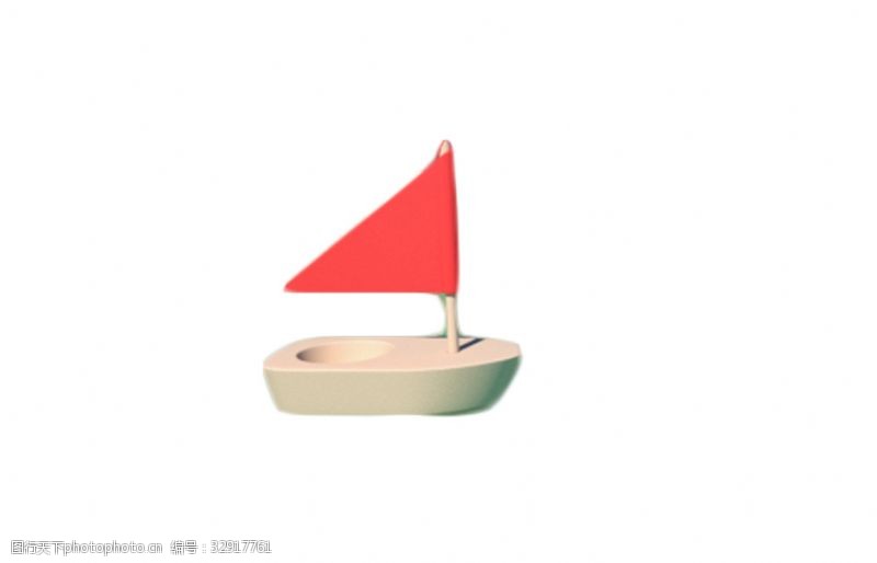 独特的红旗帆船