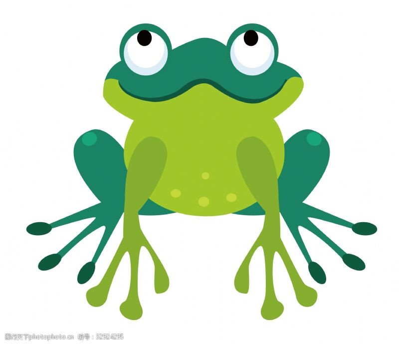 绿色青蛙可爱大眼睛青蛙
