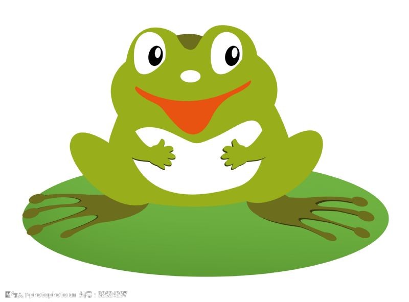 绿色青蛙绿色荷叶青蛙