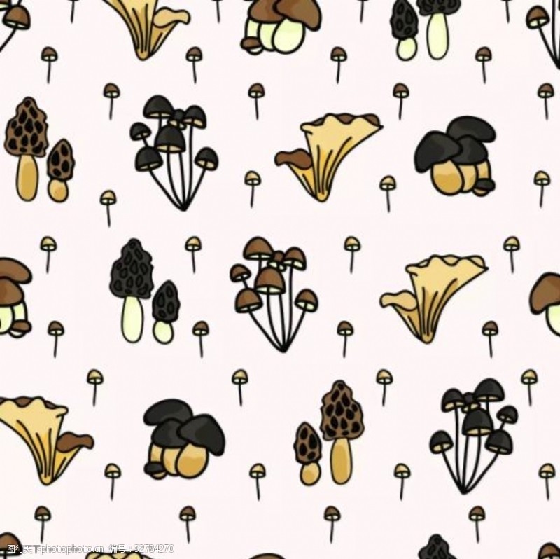 家纺蘑菇满印壁纸