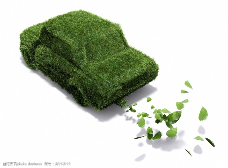 自然百科动物创意绿色小汽车