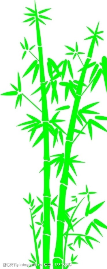 青翠绿叶素材竹子