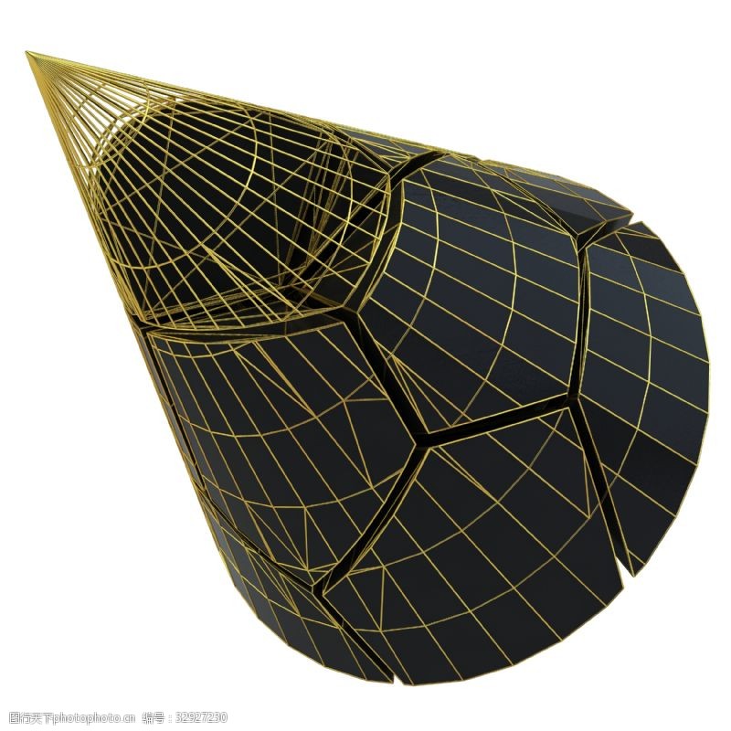 霸气立体图3d立体简约霸气黑金陨石几何图形