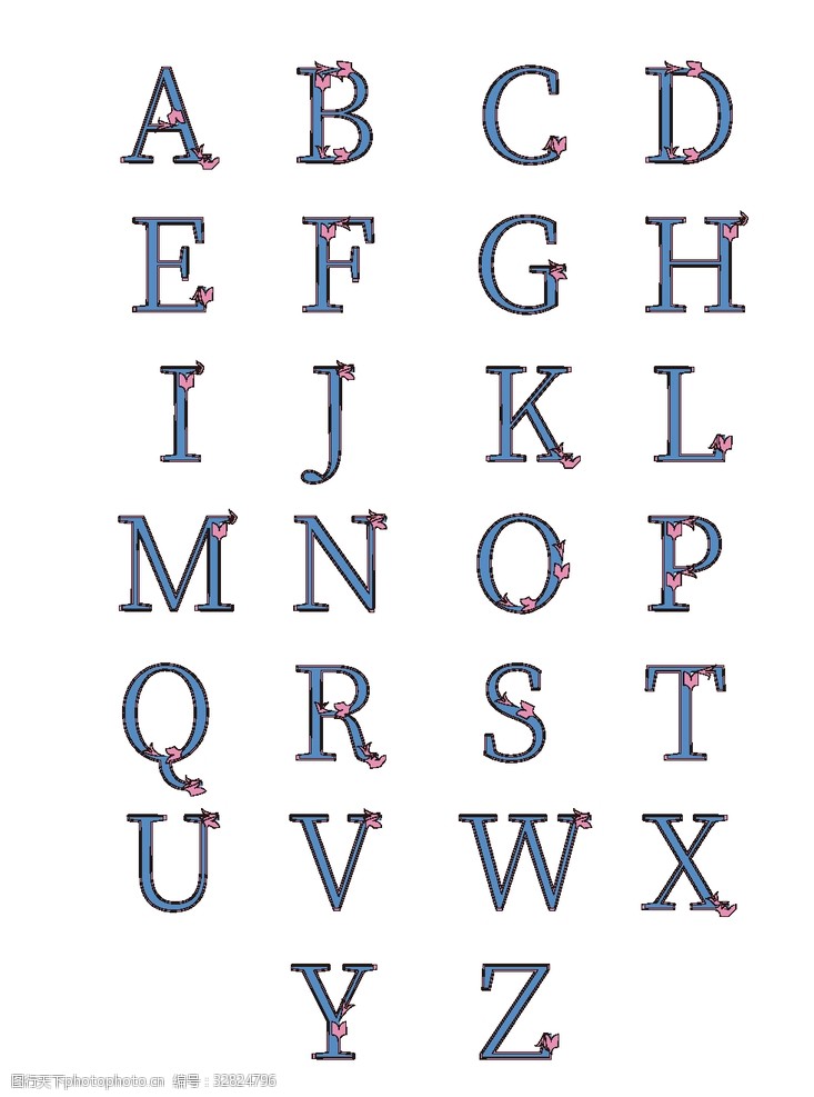 多彩字母字母设计