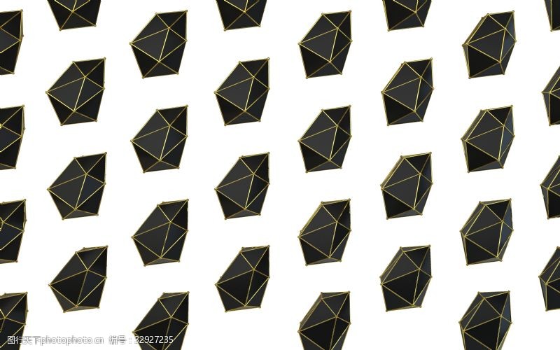 霸气立体图3d立体简约霸气黑金陨石几何图形