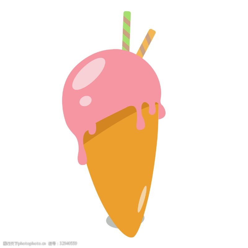 草莓冰淇淋草莓口味冰淇淋