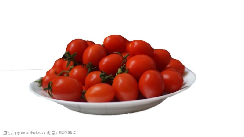 口红一盘美味营养的西红柿