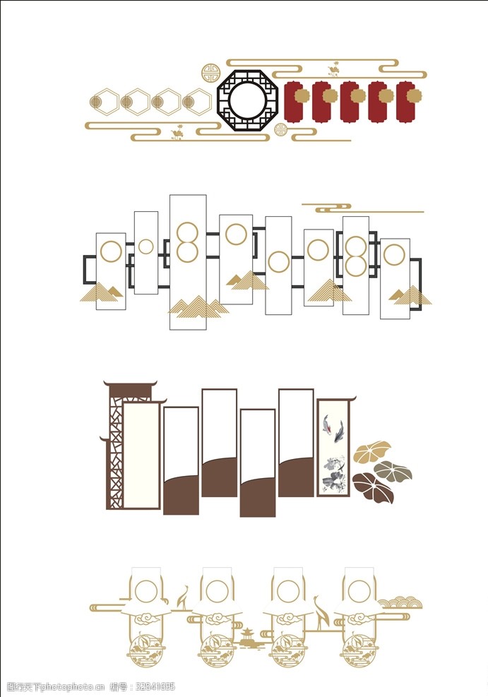 文化墙造型中国风文化形象墙可编辑