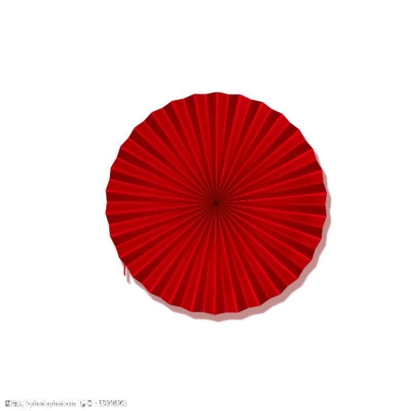 红色圆形折纸图案