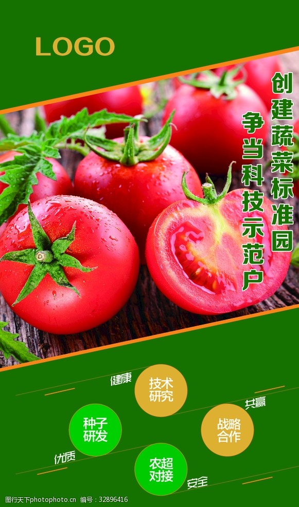 绿色蔬菜展架素材蔬菜海报展架