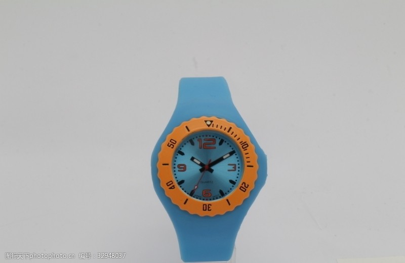 中性蓝色硅胶带手表