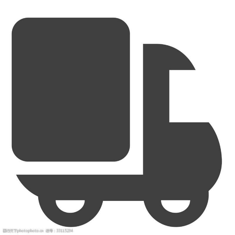 智能图标设计黑色的卡通货车