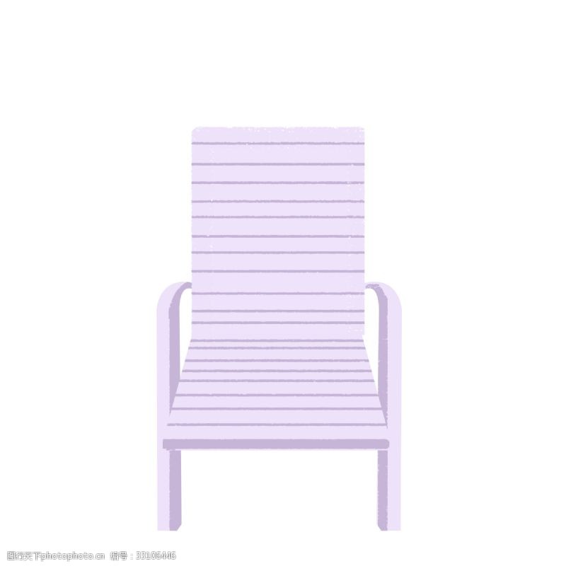 白色的椅子免扣图卡通白色的躺椅免扣图