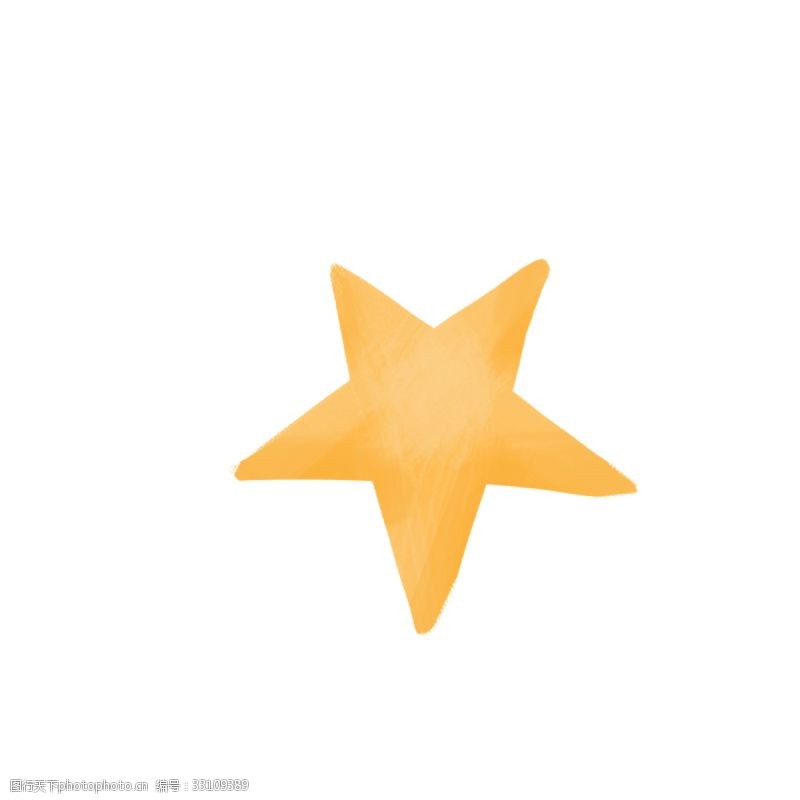 卡通黄色的星星免扣图