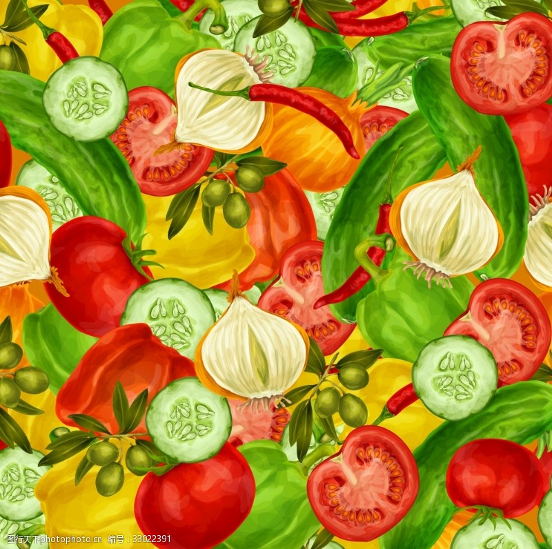 超市家纺蔬菜涂鸦绘画