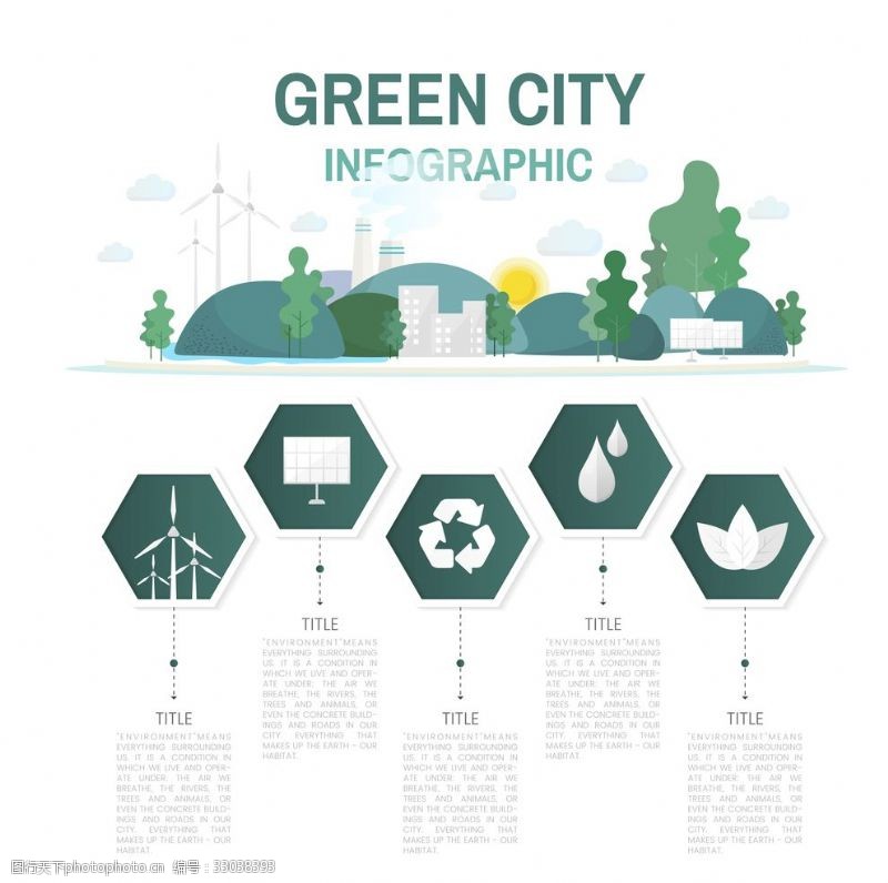 绿色代表环保城市绿色