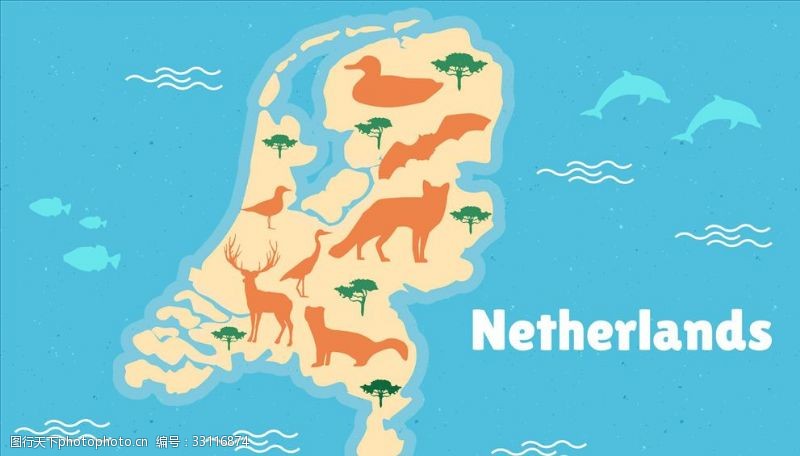 map荷兰动物地区