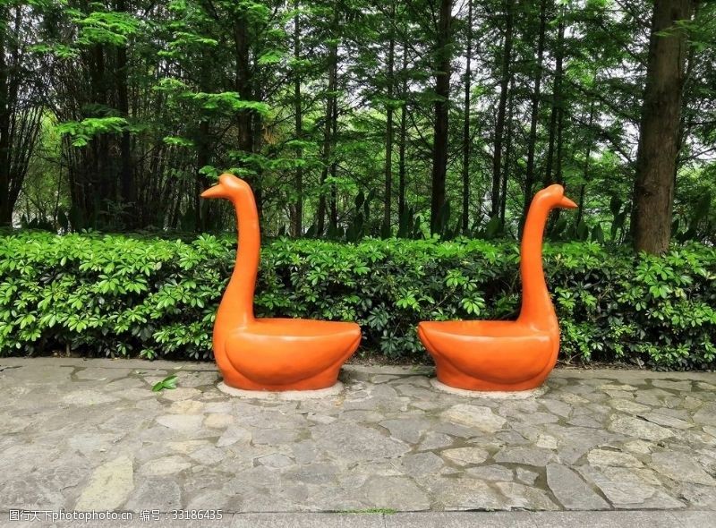 长寿湖动物雕塑景观座椅