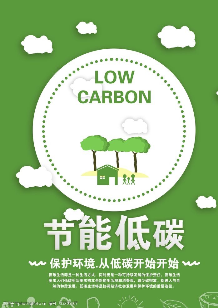 护墙板节能低碳环保海报