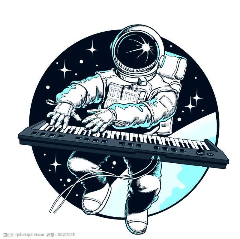 儿童房吊顶宇航员钢琴